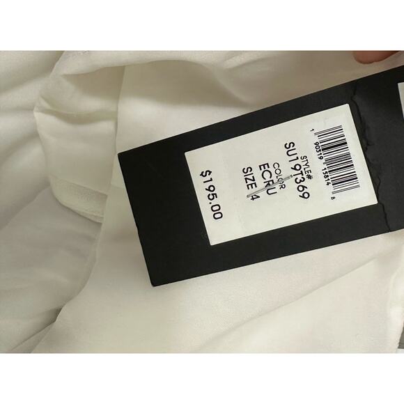 RACHEL ZOE cream cropped ruched gauze sleeveless top size 4 - Picture 8 of 12